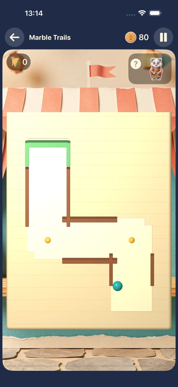Marble Trails gameplay in LumiNest: Kids Math